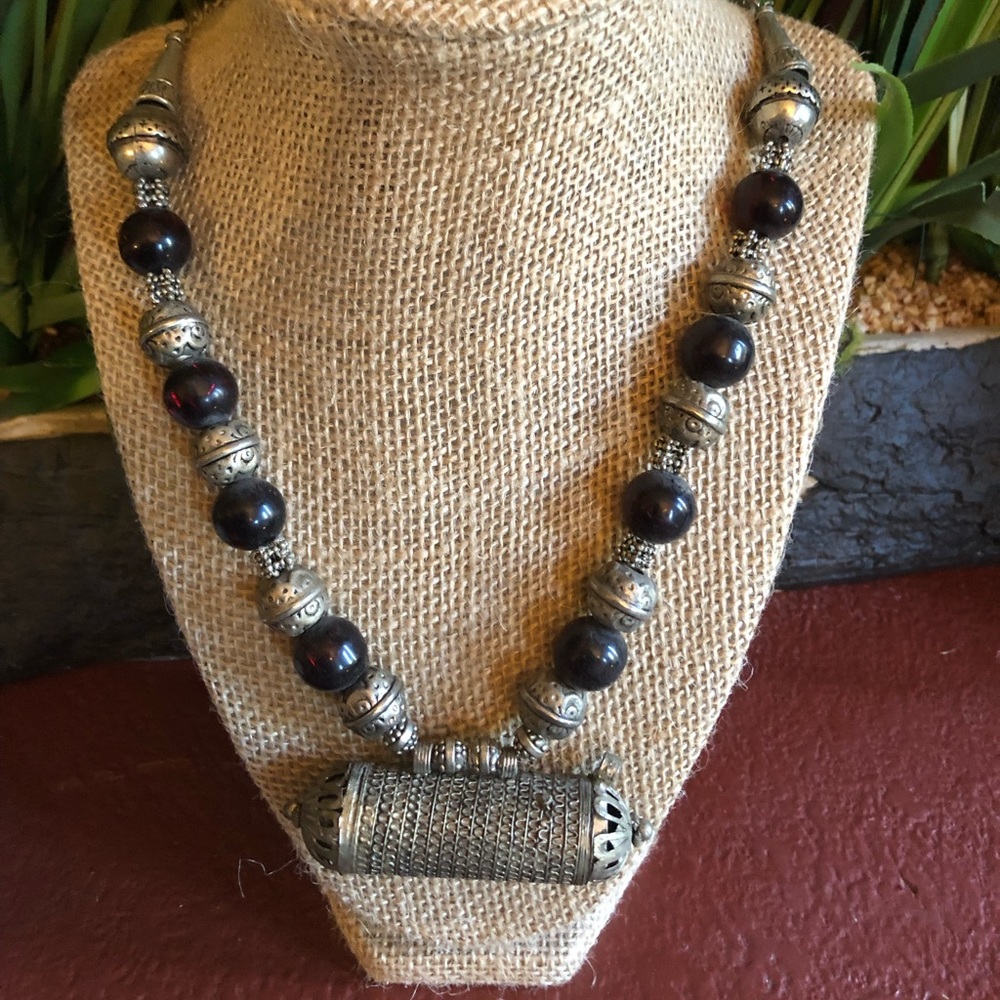 Vintage Yemeni Bedouin Pendant Necklace,